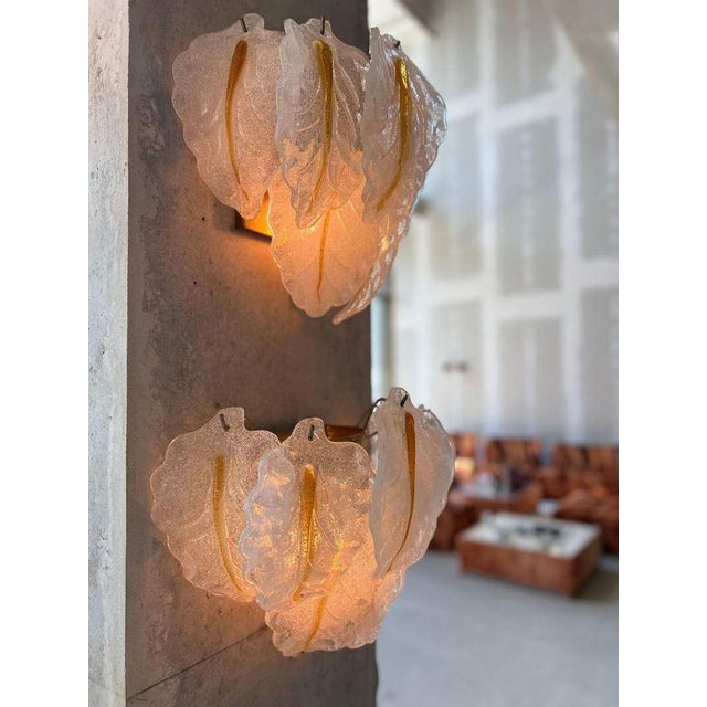Murano Glass Wall Sconces, 1960s, Set of 2 For Sale - Image 12 of 14