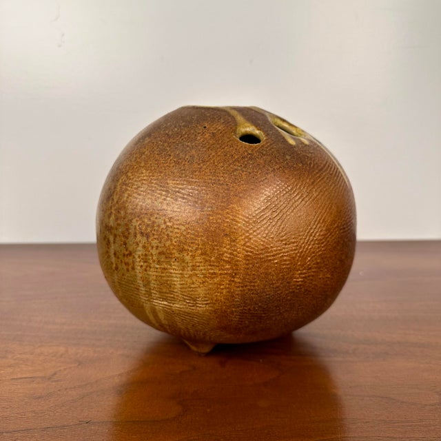 Mid 20th Century Tom McMillin Textured Ceramic Vase For Sale - Image 5 of 12