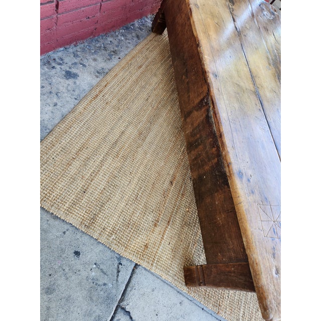 American Antique Solid Teak Coffee Table For Sale - Image 3 of 5