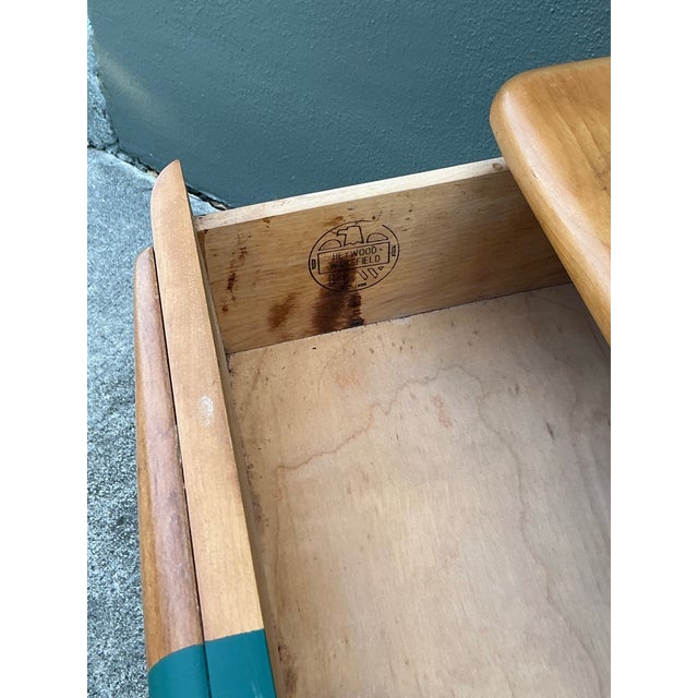 Vintage Boho Heywood Wakefield Racing Stripe Dresser For Sale - Image 10 of 10