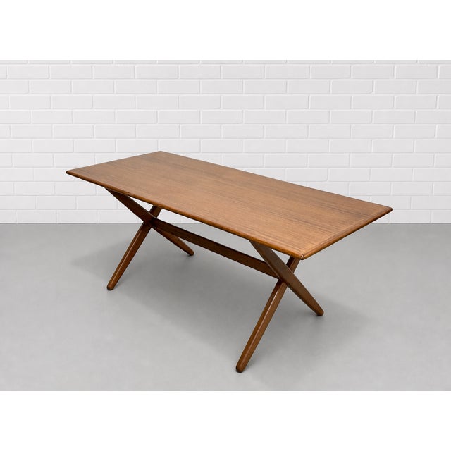 Coffee Simple + Sleek Mid Century Modern Teak Coffee Table For Sale - Image 8 of 9