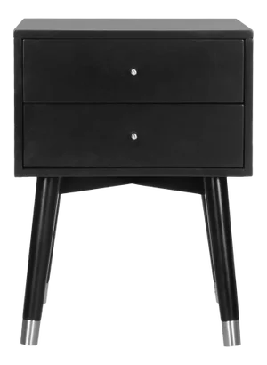 Retro Nightstand, Black & Silver