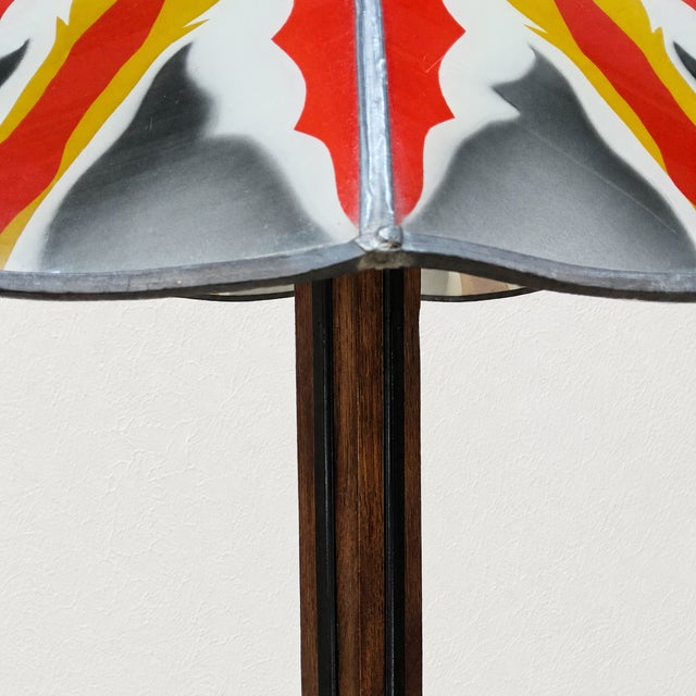 Amsterdam School Stained Glass Floor Light, 1920s For Sale - Image 4 of 18