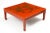 Wood Red Lacquer and Gilt Chinoiserie Square Coffee Table For Sale - Image 7 of 8