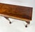 Brown Vintage Baker Furniture Chippendale 5-Leg Burl Walnut & Mahogany Console Table For Sale - Image 8 of 16
