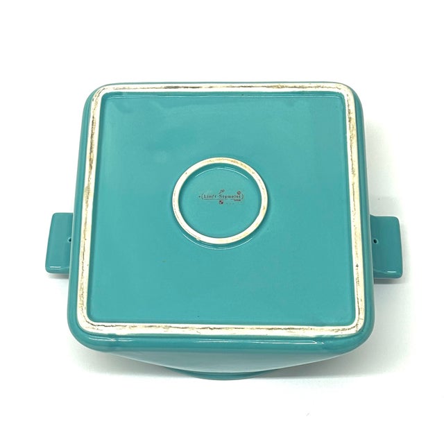 Color Blocked Square Casserole Dish With Lid by Lindt-Stymeist For Sale - Image 11 of 12
