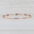 0.36ctw Black White Diamond Bangle Bracelet 14k Rose Gold 6.5" Stackable For Sale In Greensboro - Image 6 of 7