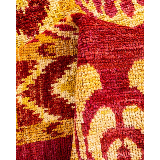 Textile Modern, One-of-a-Kind Hand-Knotted Area Rug - Red, 3' 10" x 5' 10" For Sale - Image 7 of 8