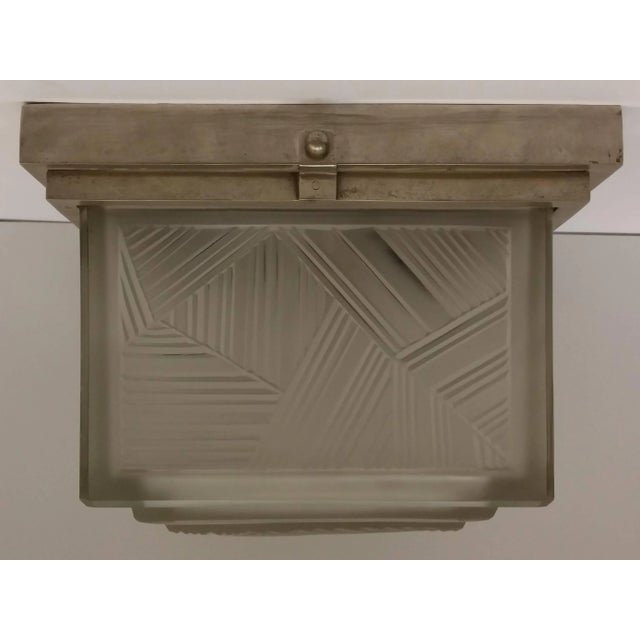 French Art Deco Flush Mount Signed by Sabino For Sale In New York - Image 6 of 8