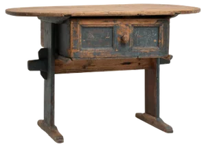18th Century Swedish Country Folk Art Pine Table