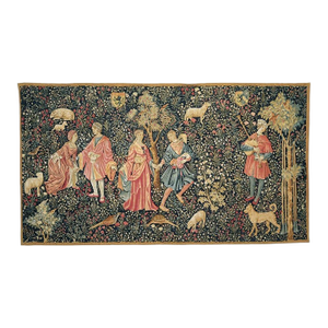 La Danse Medieval Silkscreen Tapestry - 112 X 200 Cm (3'8" X 6'7") - Requires Rod Size 5