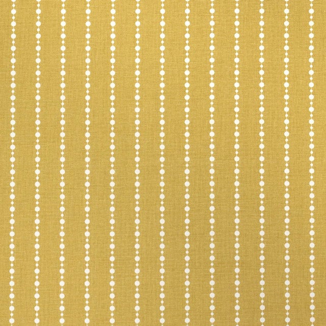 Contemporary SAMPLE - Schumacher x Neisha Crosland Beaded Stripe Fabric In Straw For Sale - Image 3 of 4