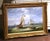 A dramatic maritime composition with strong movement and atmosphere, this large vintage oil painting captures several...