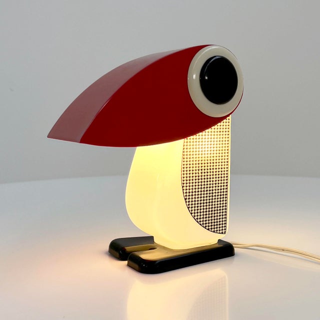 Penguin Table Lamp attributed to Fernando Cassetta for Tacman, 1970s For Sale - Image 10 of 10