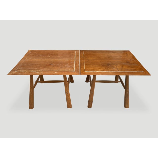 Wood Andrianna Shamaris Midcentury Couture Teak Wood Cocktail Table or Entry Table For Sale - Image 7 of 18