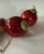 Ruby Red Vintage(8)Christmas Crackle Glass Kugel Style Ornaments Hearts,balls,teardrop Ruby Red Christmas Holiday Decor For Sale - Image 8 of 12
