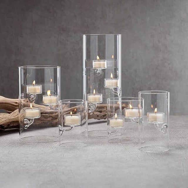 Modern Kenneth Ludwig Chicago Suspended Glass Tealight Holder/Hurricane- 4.75" x 8.25" For Sale - Image 3 of 3