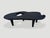 Sculptural, minimalist three inch thick single slab suar wood coffee table. Charred sanded and sealed revealing the...