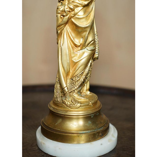 Albert Ernest Carrier-Belleuse, Reading Lady, 19th Century, Gilt Bronze For Sale - Image 12 of 18