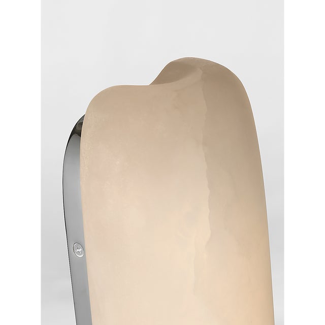 Visual Comfort Kelly Wearstler for Visual Comfort Signature Formosa 26" Linear Sconce in Alabaster and Polished Nickel For Sale - Image 4 of 7