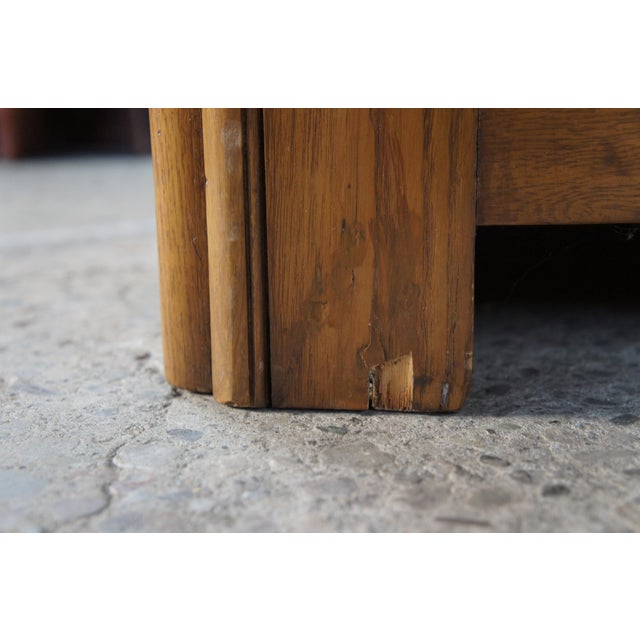 Antique American Oak Farmhouse Kitchen Pantry Ice Box Refrigerator Bar Cabinet For Sale - Image 9 of 14