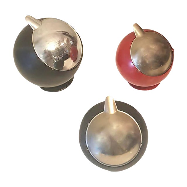 Vintage Metal Ashtrays from Quist Präsente, 1970s, Set of 3 For Sale