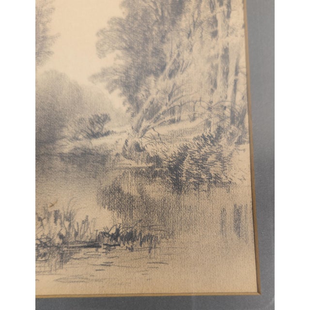 19th Century American Hudson River School Pencil Drawing Study by William Hart For Sale - Image 11 of 14