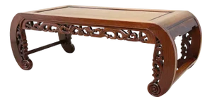 19th Century Oriental Hardwood Opium Coffee Table, 1880