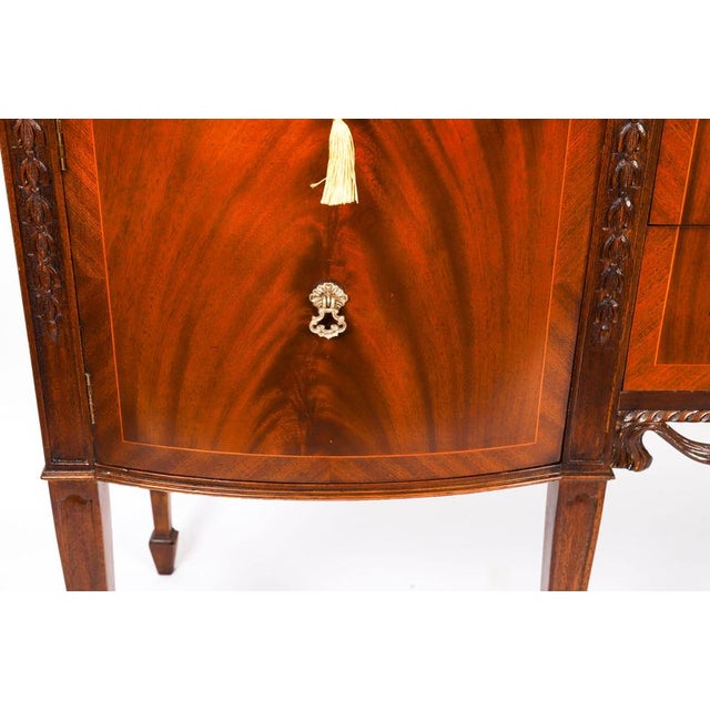 Silver Vintage Flame Mahogany Sideboard from Maple & Co. For Sale - Image 8 of 18