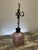 Handmade Crystal Cross Assemblage Sculpture on Pink Glass Bottle For Sale - Image 4 of 7