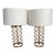 1990s Quatrefoil Drum Table Lamps - a Pair For Sale