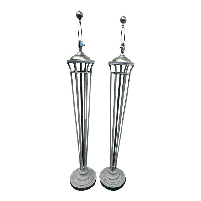 Vintage Hart Associates Floor Lamps, a Pair For Sale