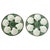 White and Green Oyster Plates, France, 1920s, Set of 2 For Sale - Image 9 of 9