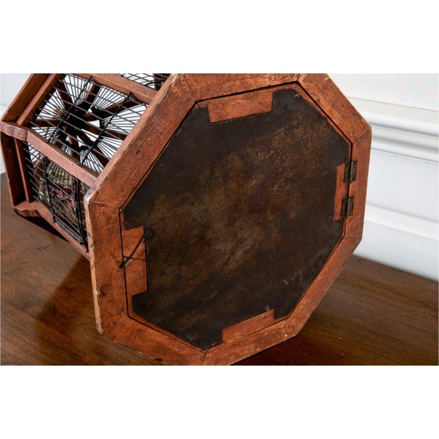 Antique Octagonal Molded Domed Bird Cage For Sale - Image 15 of 16