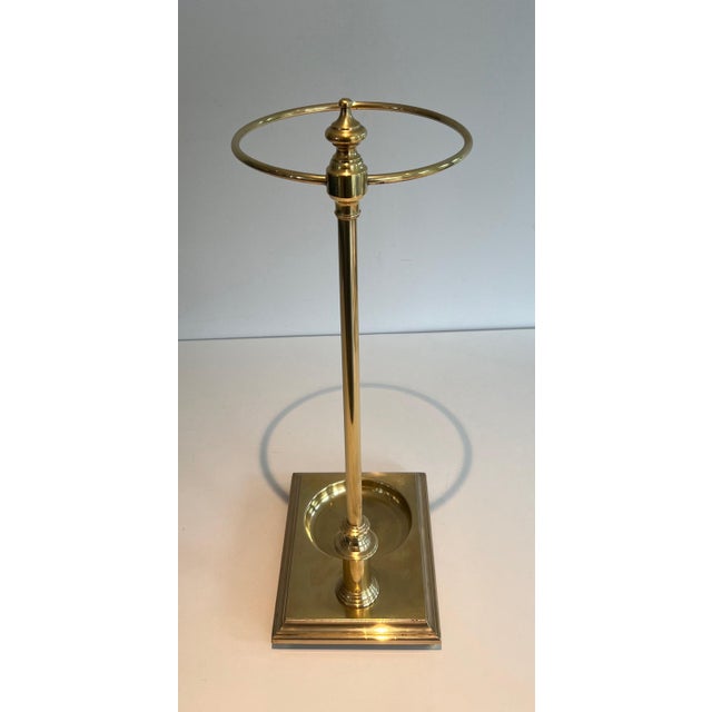 1970s Neoclassical style brass umbrella stand For Sale - Image 6 of 12