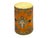 Distressed Light Orange Tibetan Style Jewel Symbol Round Drum Table For Sale - Image 10 of 10
