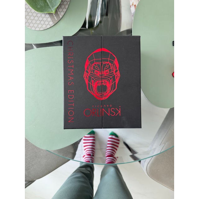 Richard Orlinski Gorilla Christmas Edition – Red Metallic Contemporary Sculpture For Sale - Image 10 of 11