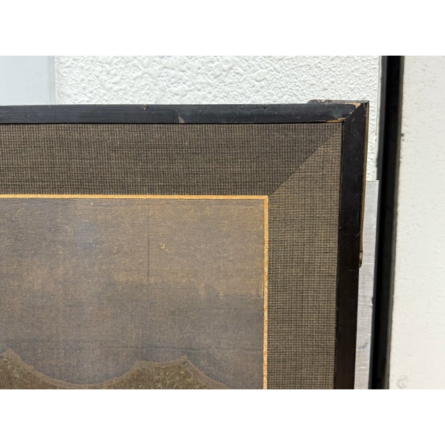 Japanese Byōbu Four Panel Screen Divider, Antique For Sale - Image 4 of 12