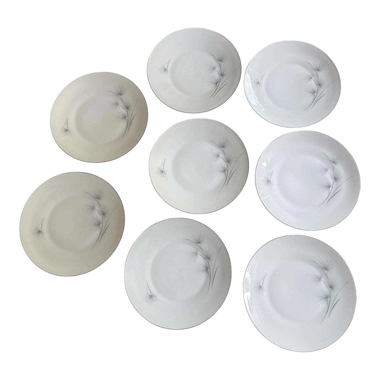 HUTSCHENREUTHER MIDI DINNER PLATE 5枚セット 1950s Set of Eight (8) Hutschenreuther Caribe Dinner Plates 10.5