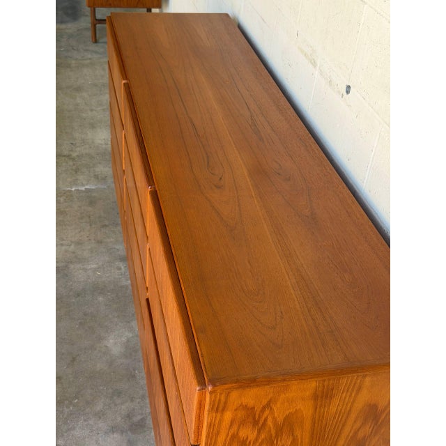 Komfort Komfort 12 Drawer Teak Lowboy Dresser Bedroom Storage Denmark Mid-Century Modern 1970s For Sale - Image 4 of 10