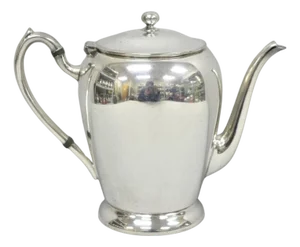 Vintage Abraham & Straus Victorian Silver Plated Bulbous Coffee Pot Teapot