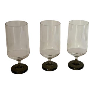 Vintage Mid-Century Modern Rosenthal Variation Smoke Pilsner Beer Glasses - Set of 3 For Sale