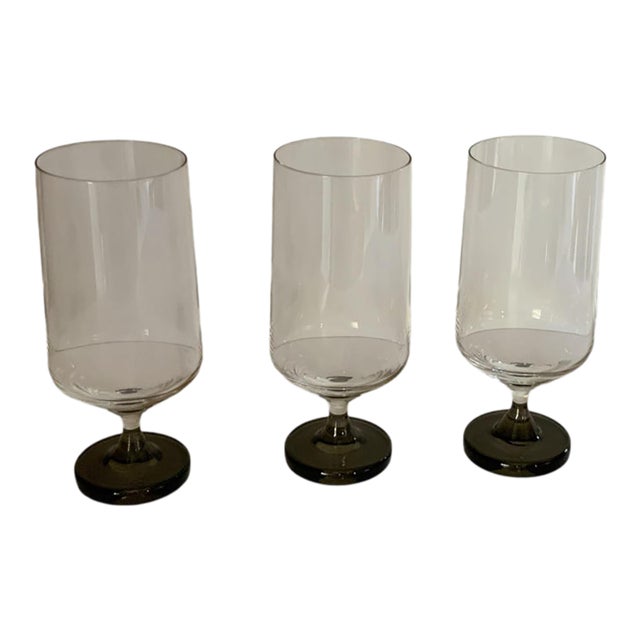 Vintage Mid-Century Modern Rosenthal Variation Smoke Pilsner Beer Glasses - Set of 3 For Sale