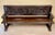 20th Century Spanish Carved Wood Bench with Barley Twist Legs, 1920 For Sale - Image 6 of 17