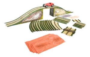 13301 G/3 Race Track with Red No. 5 Racing Car from Märklin, 1930s