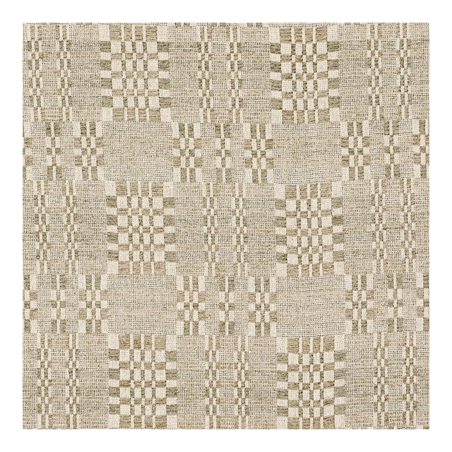 Schumacher Brimfield Fabric In Almond Dust For Sale