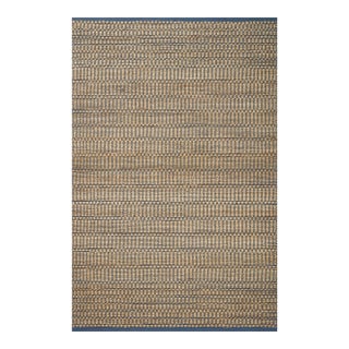 Angela Rose x Loloi Colton Natural / Navy 18" x 18" Sample Rug For Sale