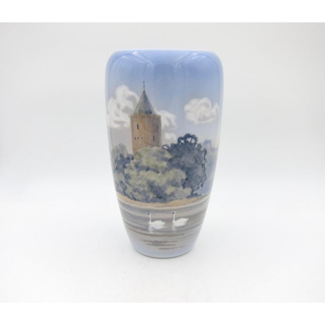 Mid-Century Modern 1963 Royal Copenhagen Hand-Painted Porcelain Vase, Denmark For Sale - Image 3 of 6