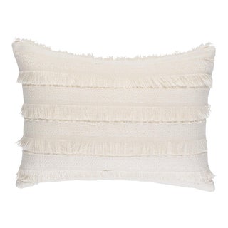 Schumacher Acadia Pillow 24" x 12" in Ivory For Sale