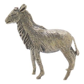 Vintage Italian Handmade Silver Goat Figurine, Florence, 1950s For Sale